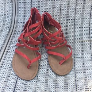 NWOT red sandals